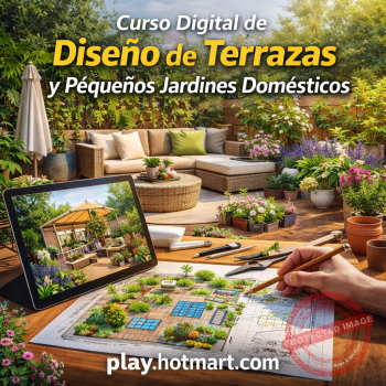 Curso Digital de Diseño de Terrazas y Pequeños Jardines Domésticos