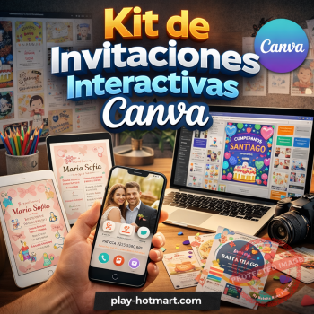 Kit de Invitaciones Interactivas Canva